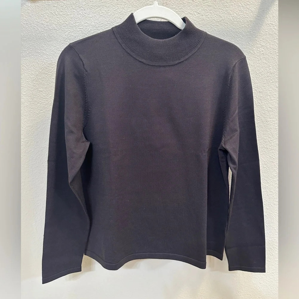 Pendleton silk blend mock neck sweater